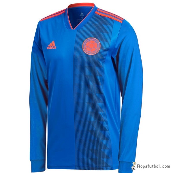 Camiseta Colombia Replica Segunda Ropa Manga Larga 2018 Azul